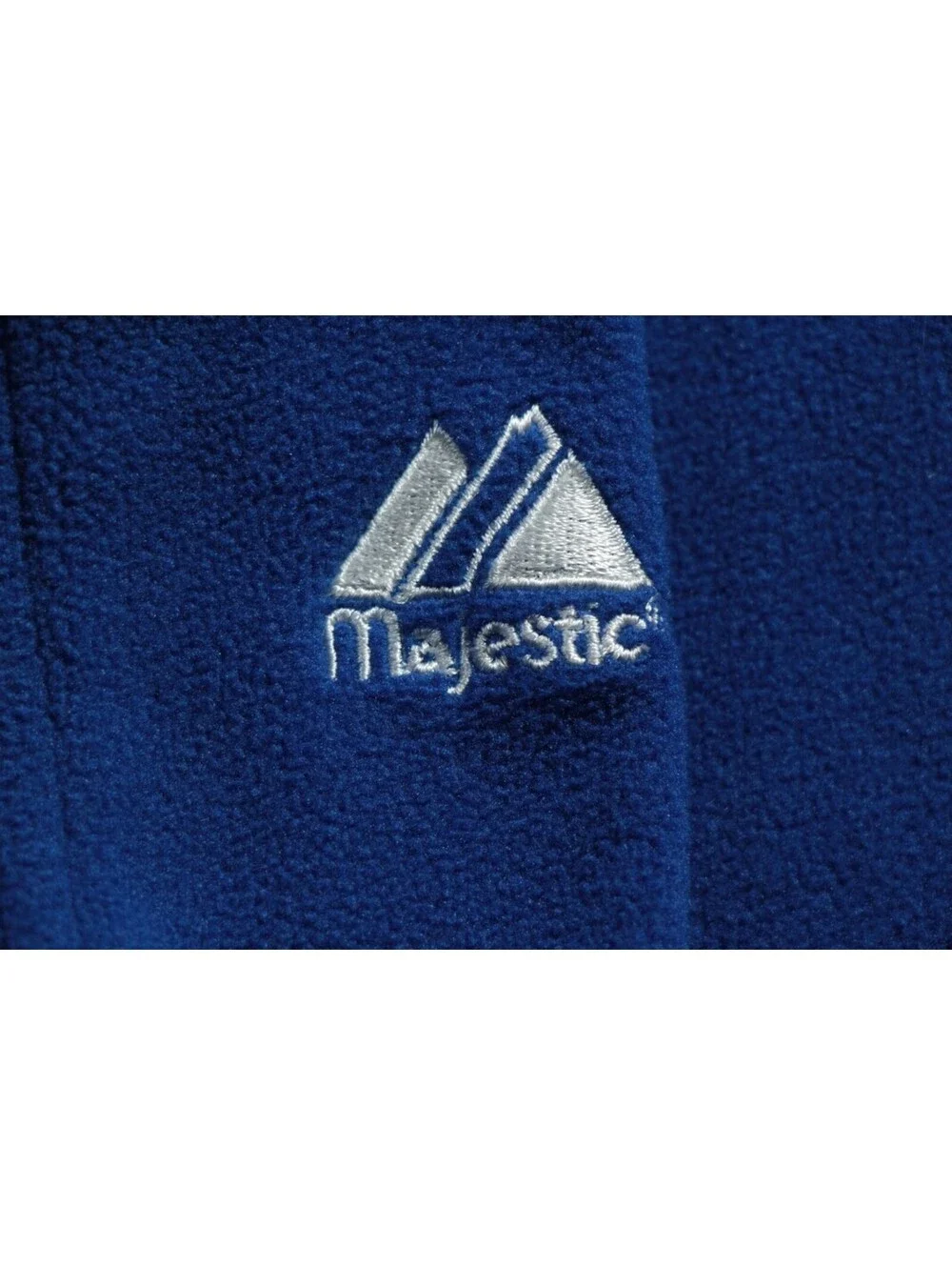 Vintage Men's Majestic Blank Solid Blue Baseball Sweatshirt M Shirt
